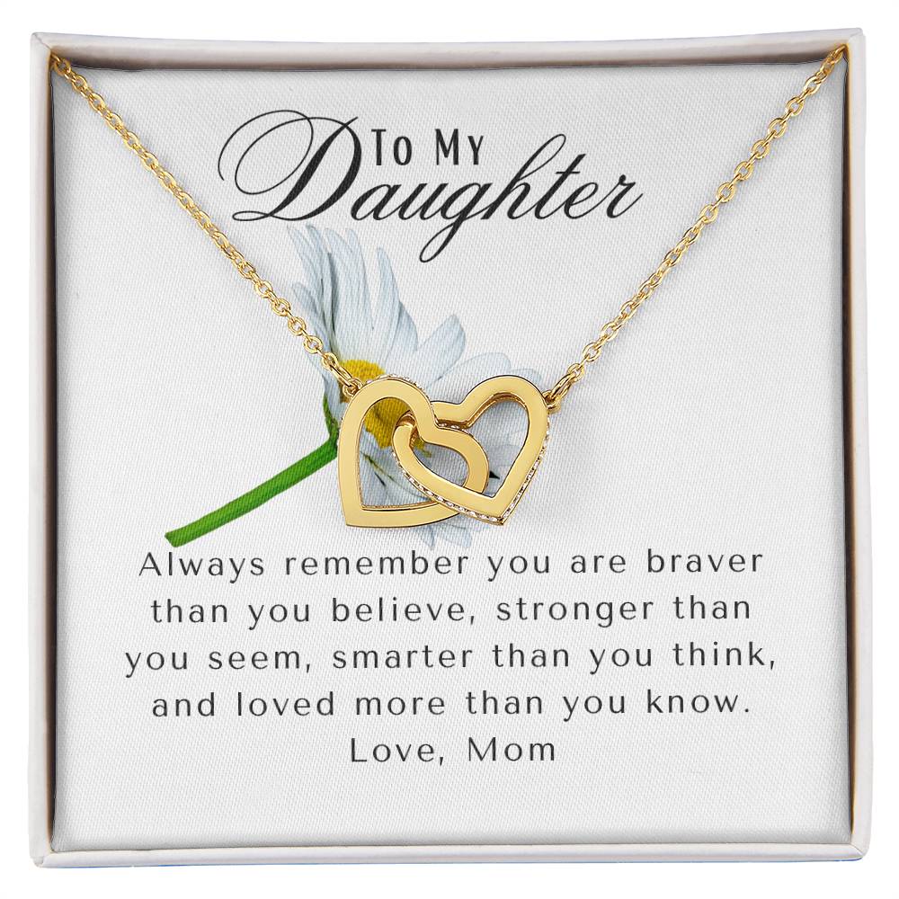 B615D046-7A19-4AC8-8B50-609F5D7F7700 To My Daughter | Interlocking Heart Necklace