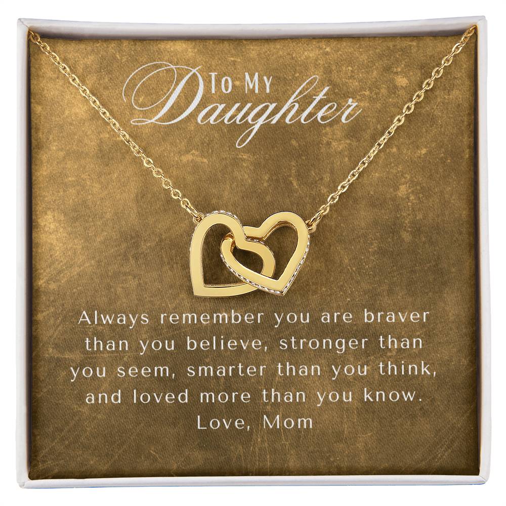 To My Daughter | Interlocking Heart Necklace