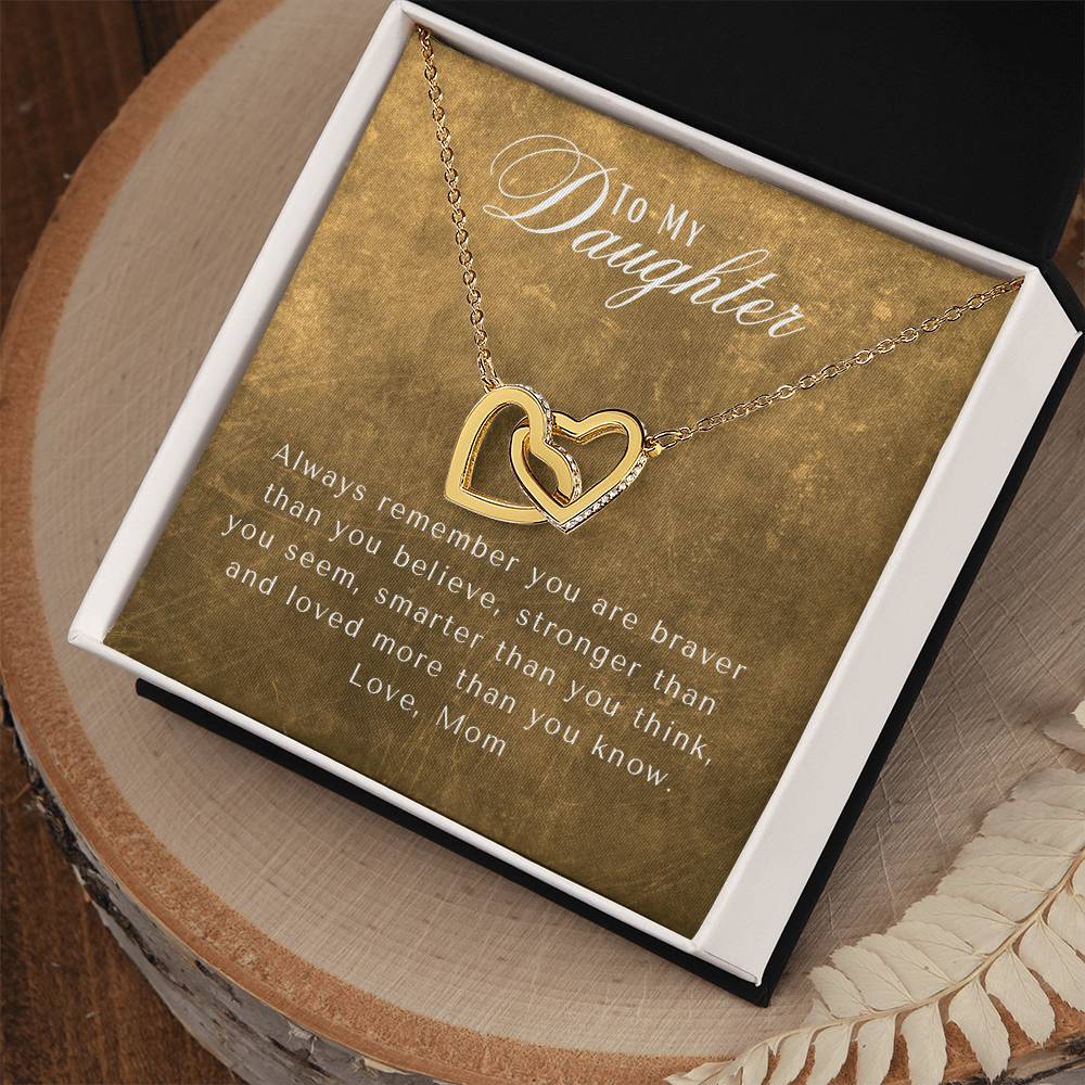 To My Daughter | Interlocking Heart Necklace