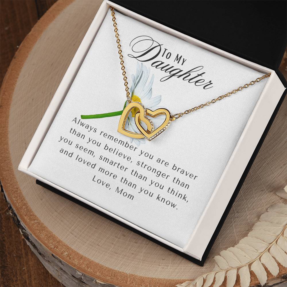 B615D046-7A19-4AC8-8B50-609F5D7F7700 To My Daughter | Interlocking Heart Necklace