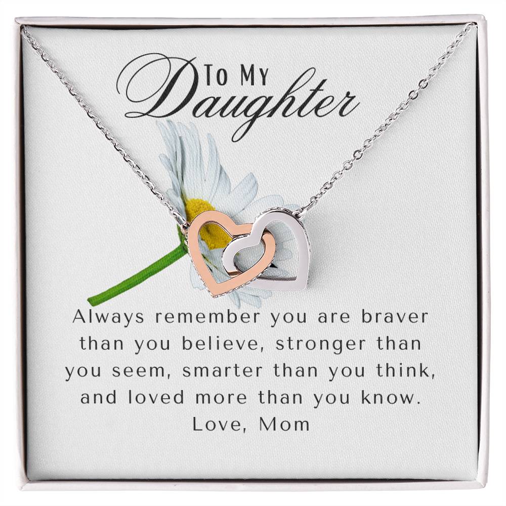 To My Daughter | Interlocking Heart Necklace