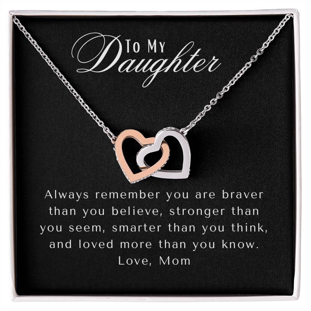 To My Daughter | Interlocking Heart Necklace