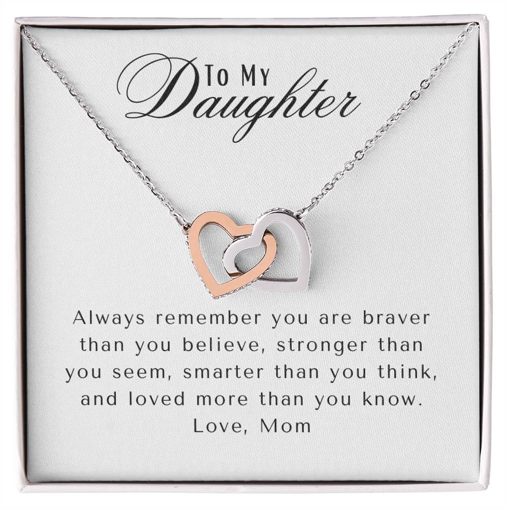To My Daughter | Interlocking Heart Necklace