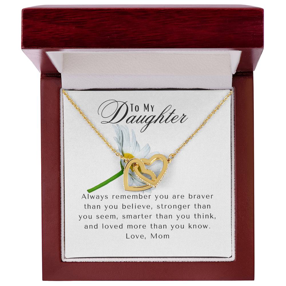 B615D046-7A19-4AC8-8B50-609F5D7F7700 To My Daughter | Interlocking Heart Necklace