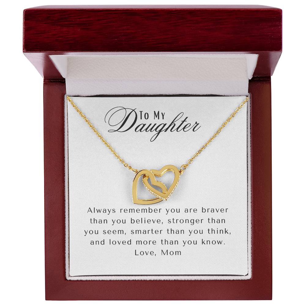 To My Daughter | Interlocking Heart Necklace