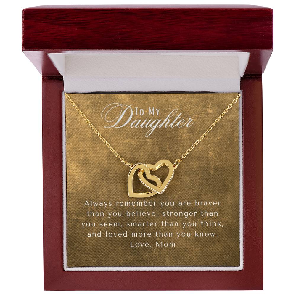 To My Daughter | Interlocking Heart Necklace