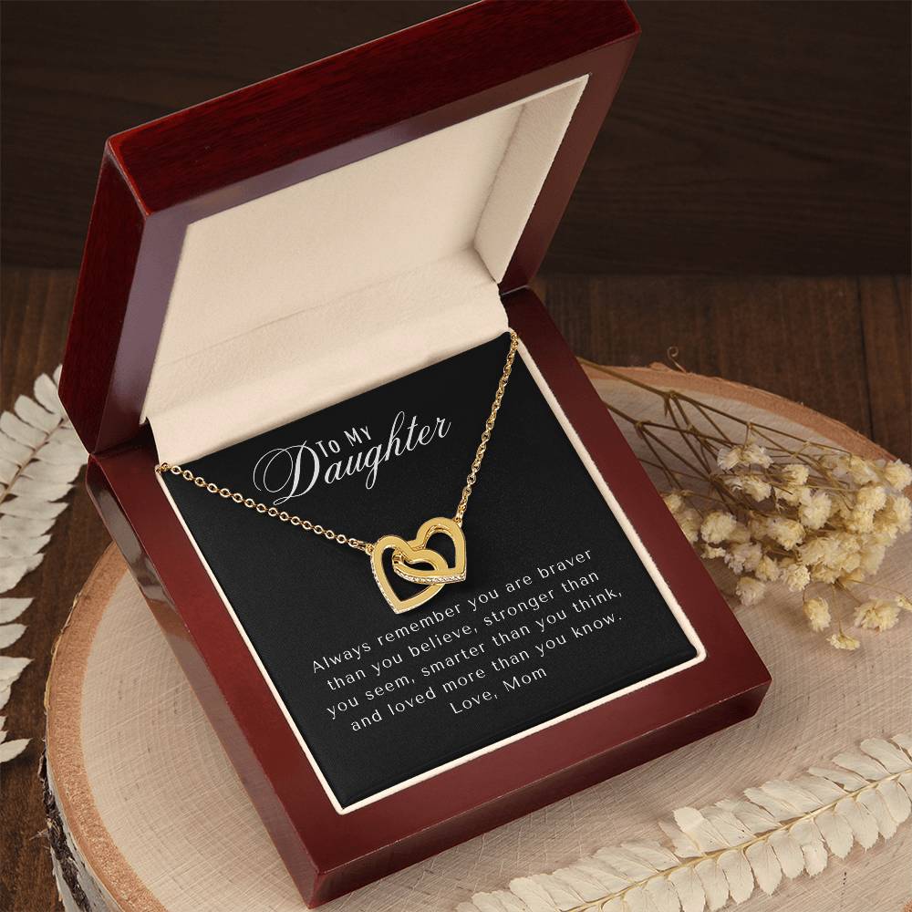 To My Daughter | Interlocking Heart Necklace