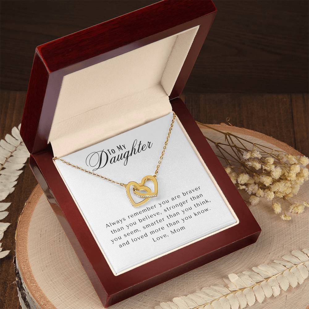 To My Daughter | Interlocking Heart Necklace