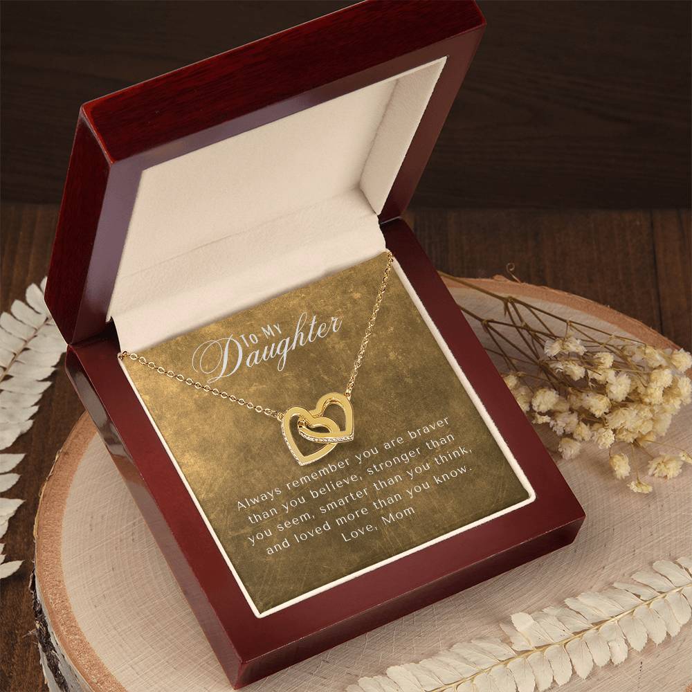 To My Daughter | Interlocking Heart Necklace