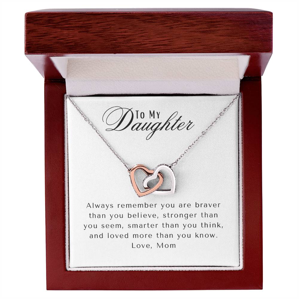 To My Daughter | Interlocking Heart Necklace