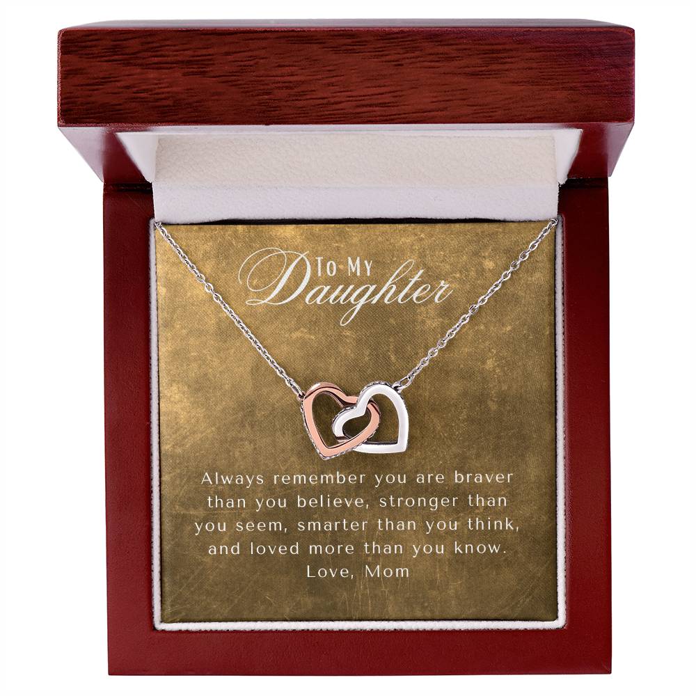 To My Daughter | Interlocking Heart Necklace