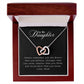 AF3A88CF-3A65-414C-B7E8-1F431C8C00E9 To My Daughter | Interlocking Heart Necklace