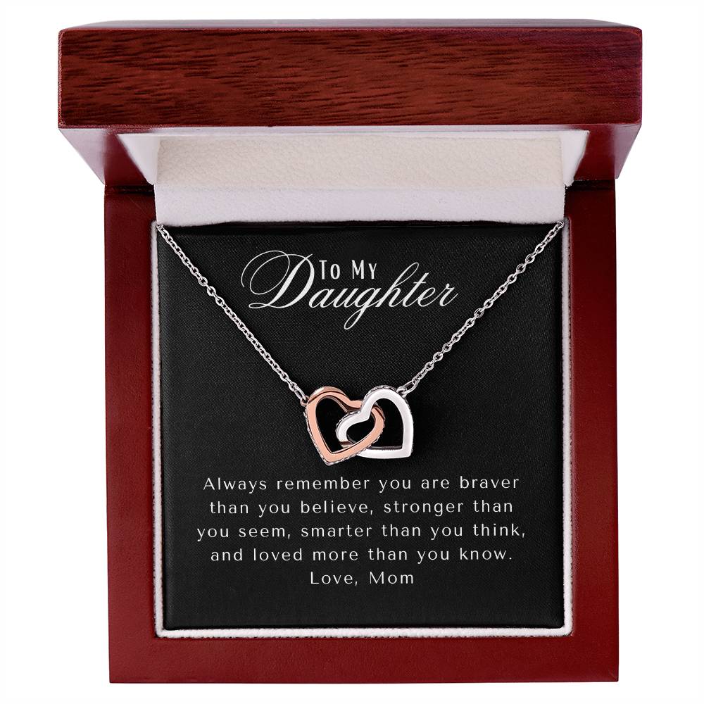 To My Daughter | Interlocking Heart Necklace