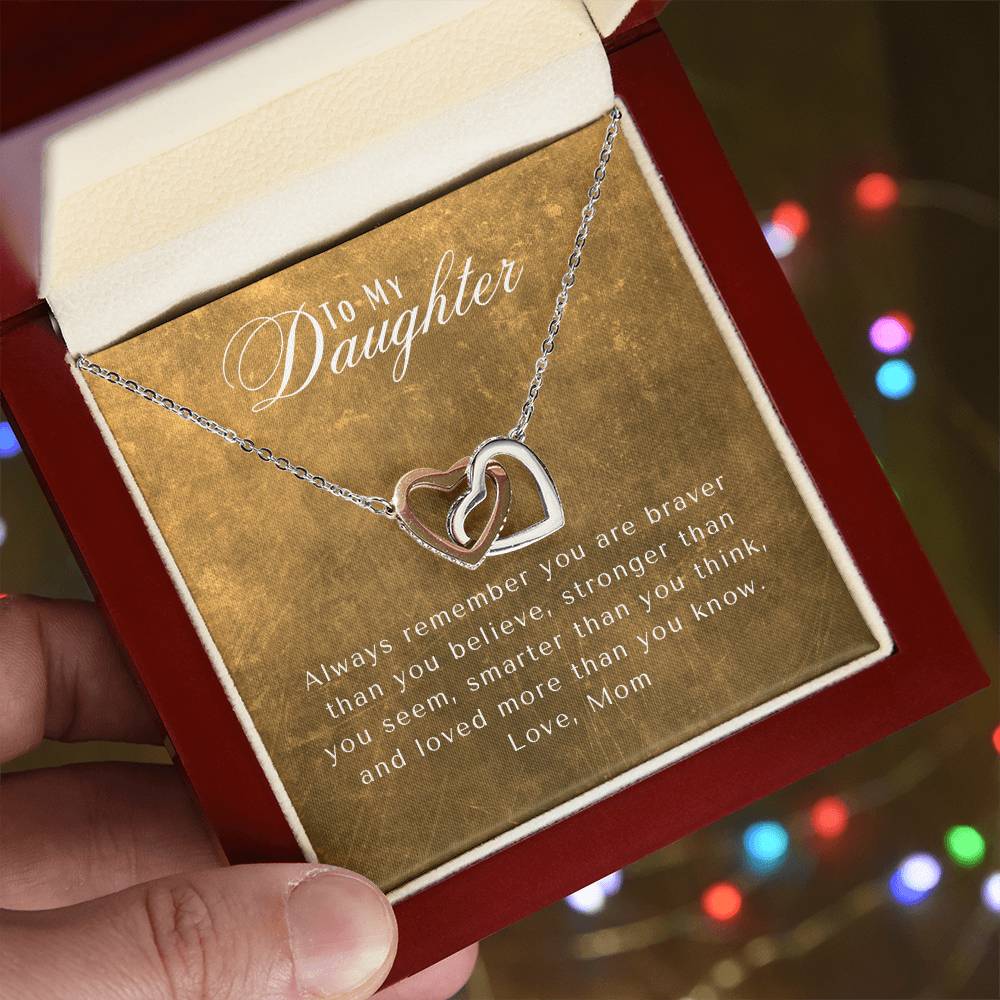 To My Daughter | Interlocking Heart Necklace