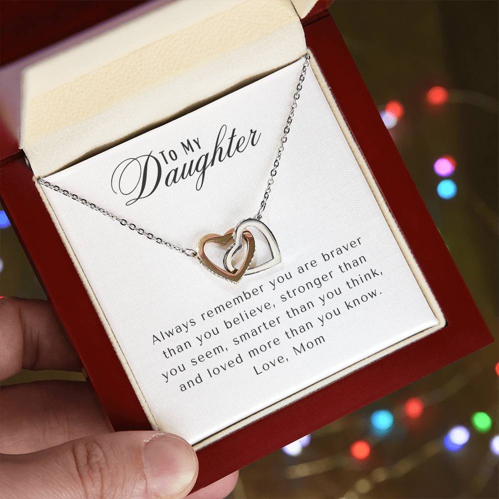 To My Daughter | Interlocking Heart Necklace