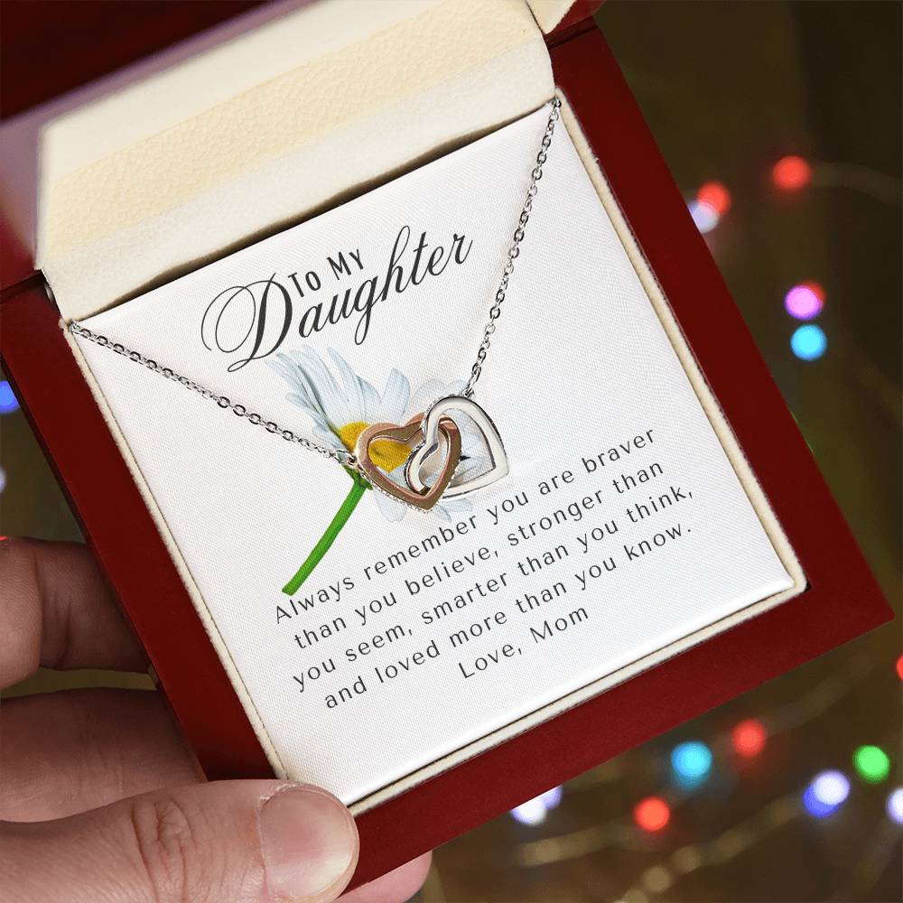 To My Daughter | Interlocking Heart Necklace
