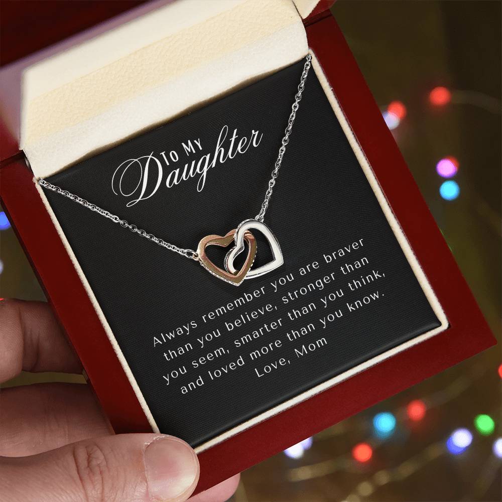 To My Daughter | Interlocking Heart Necklace