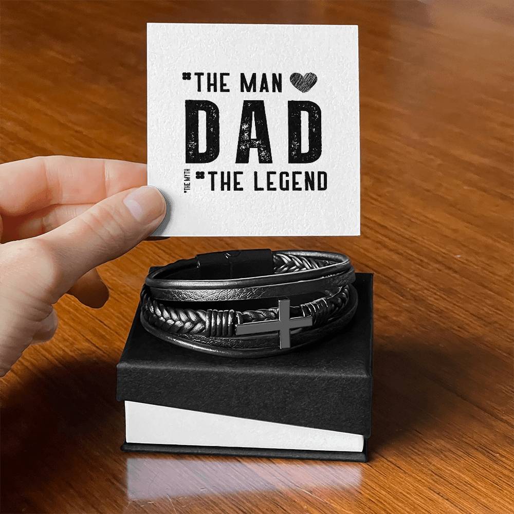 The Man The Legend Leather Bracelet