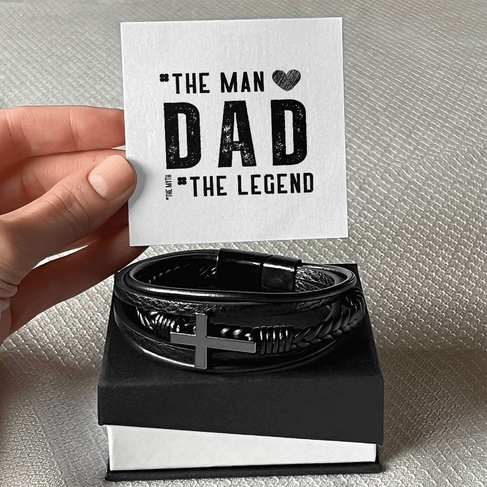 The Man The Legend Leather Bracelet