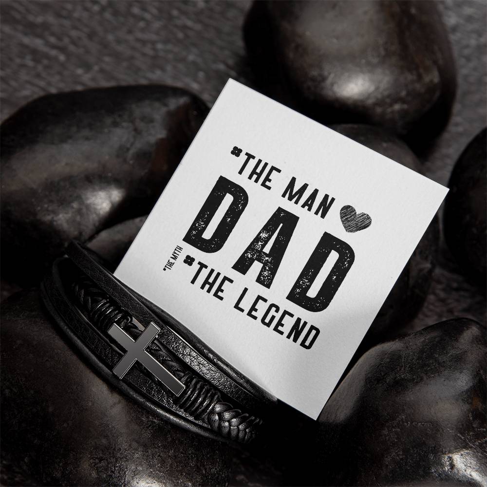 The Man The Legend Leather Bracelet