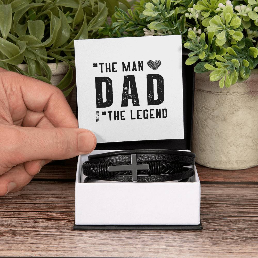 The Man The Legend Leather Bracelet