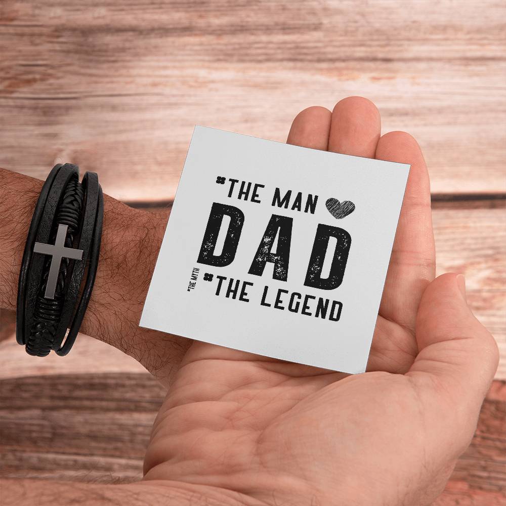 The Man The Legend Leather Bracelet
