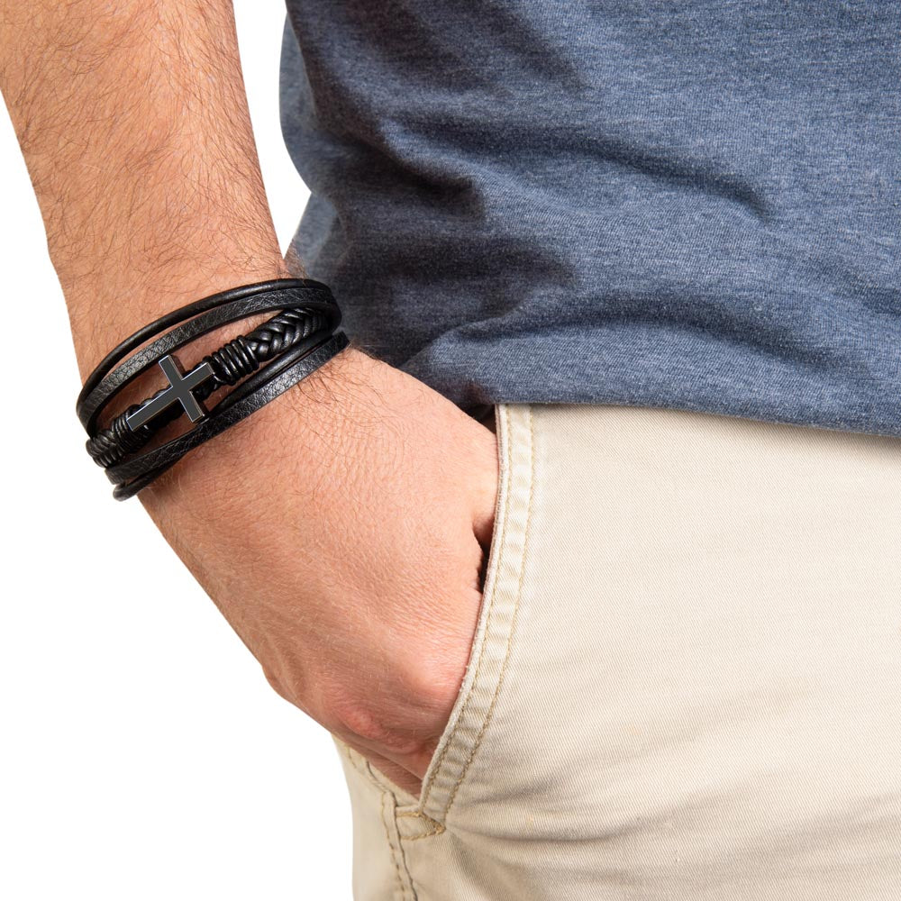 The Man The Legend Leather Bracelet