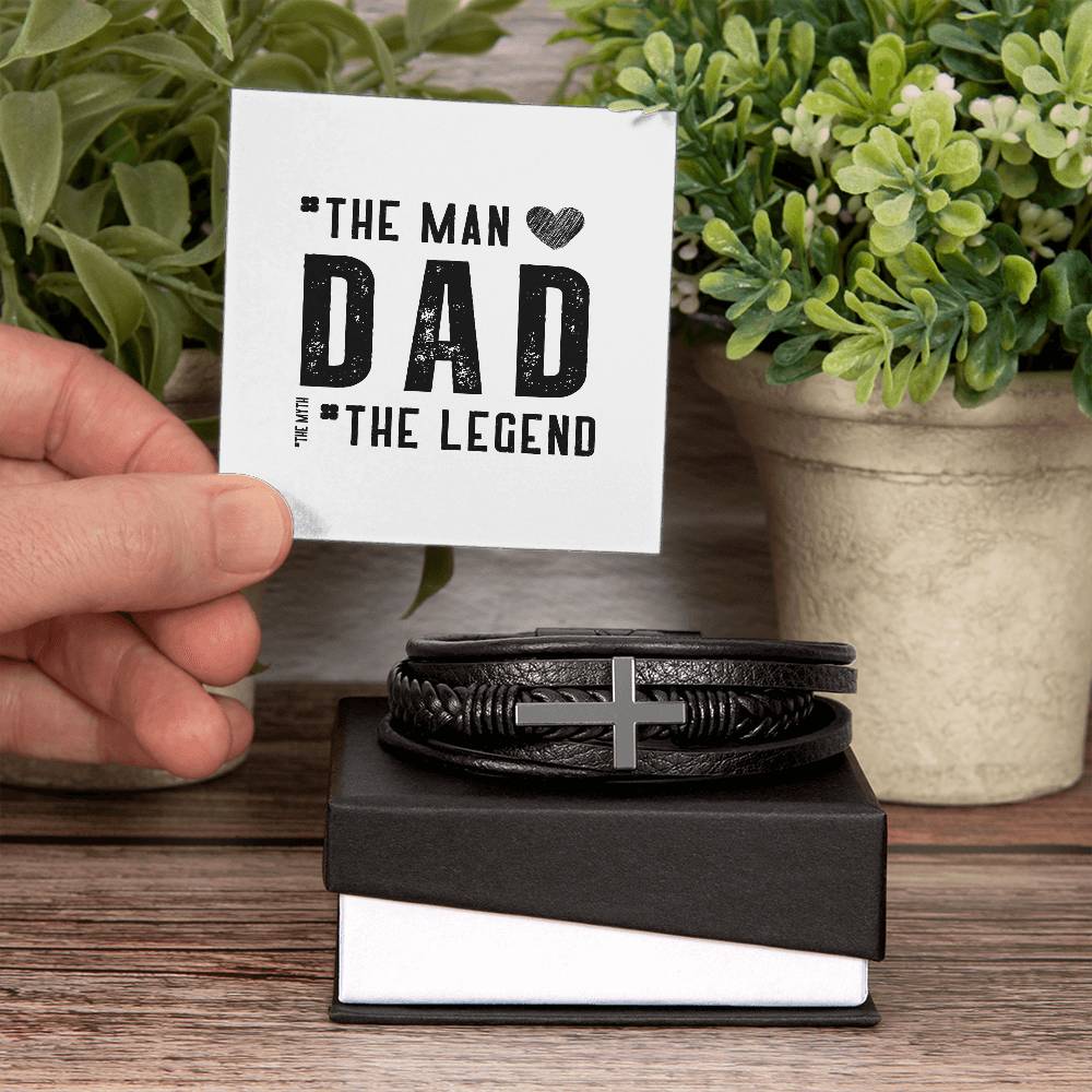 The Man The Legend Leather Bracelet
