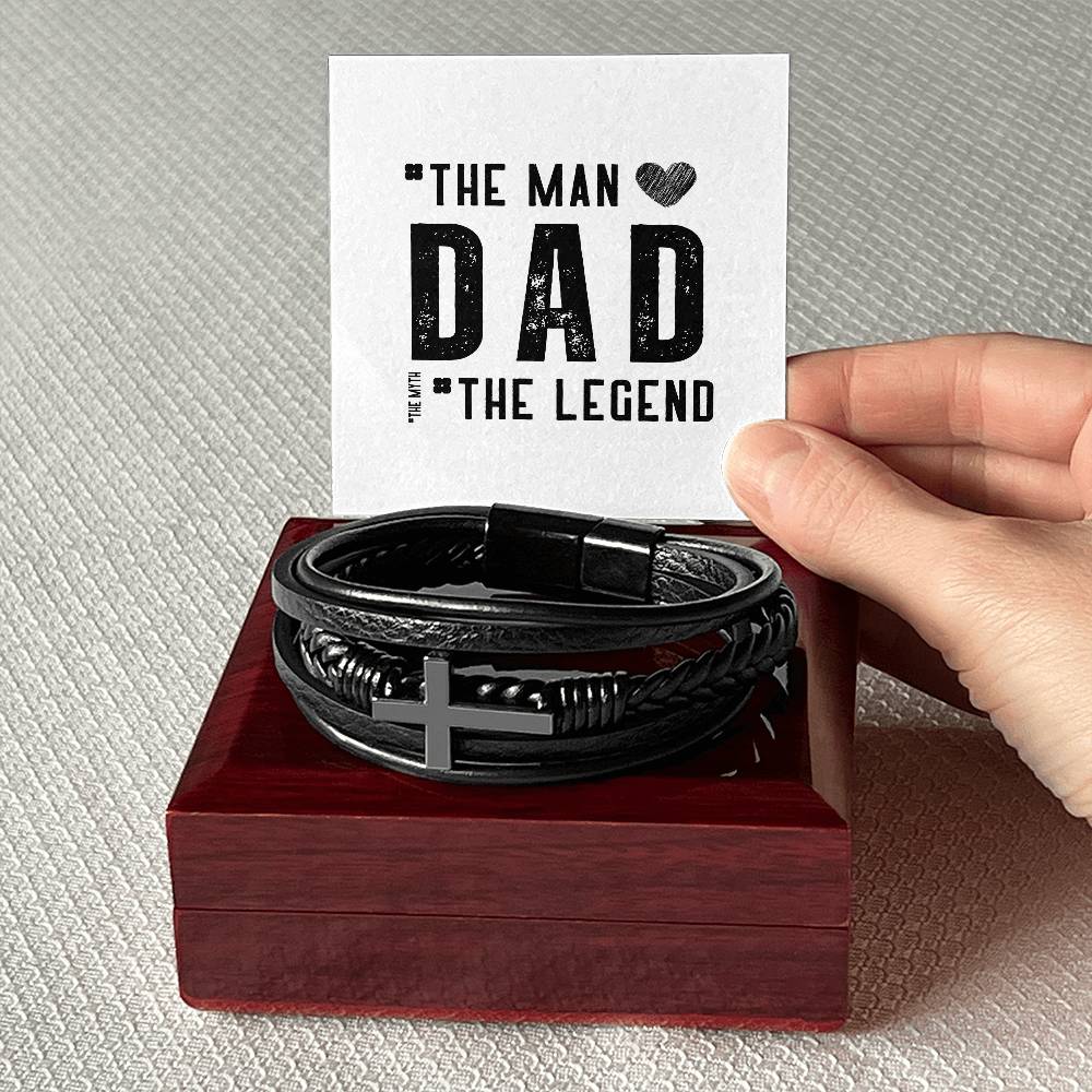 The Man The Legend Leather Bracelet