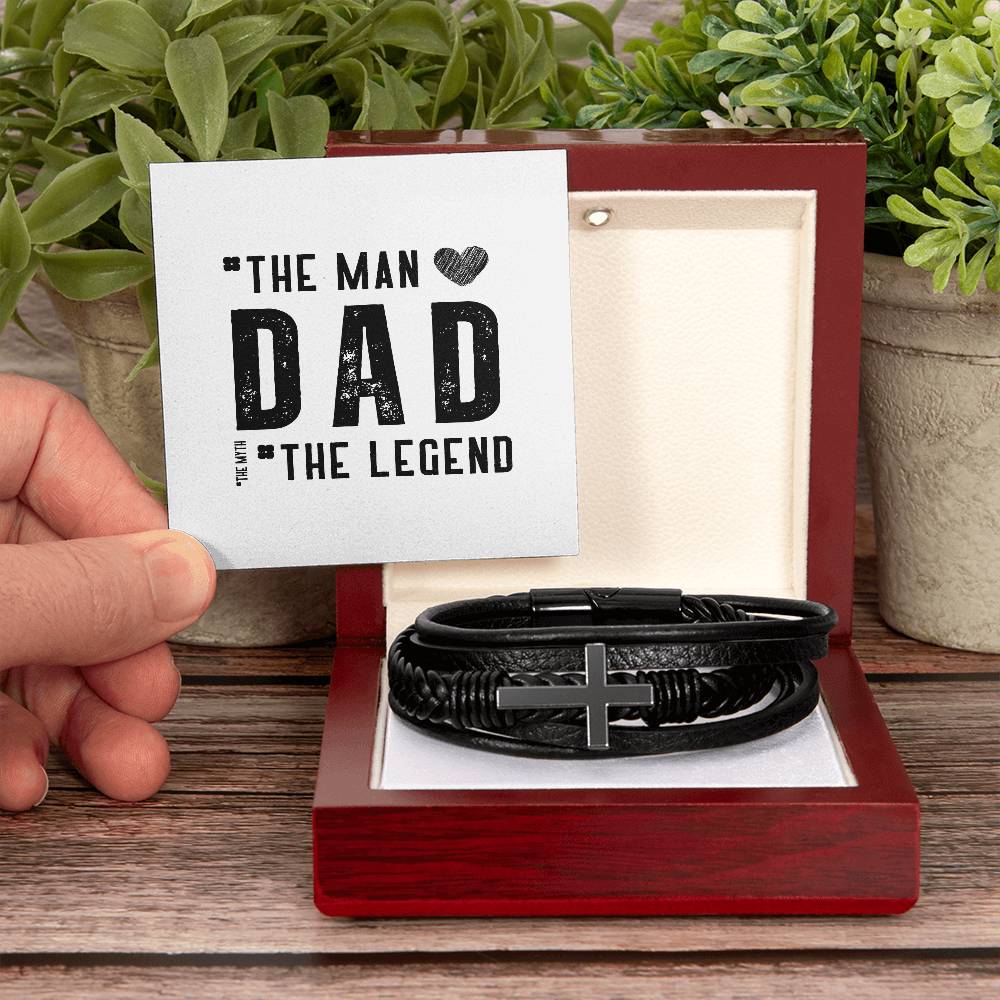 The Man The Legend Leather Bracelet