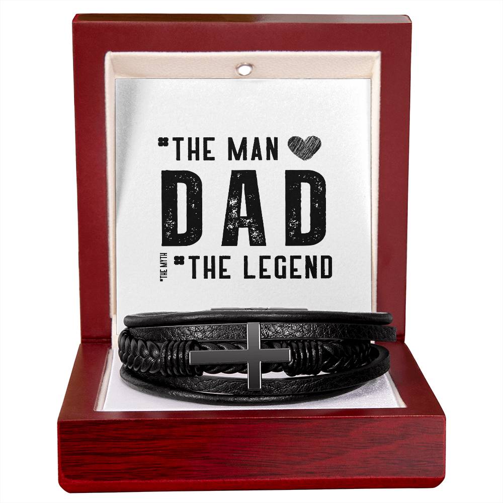 The Man The Legend Leather Bracelet