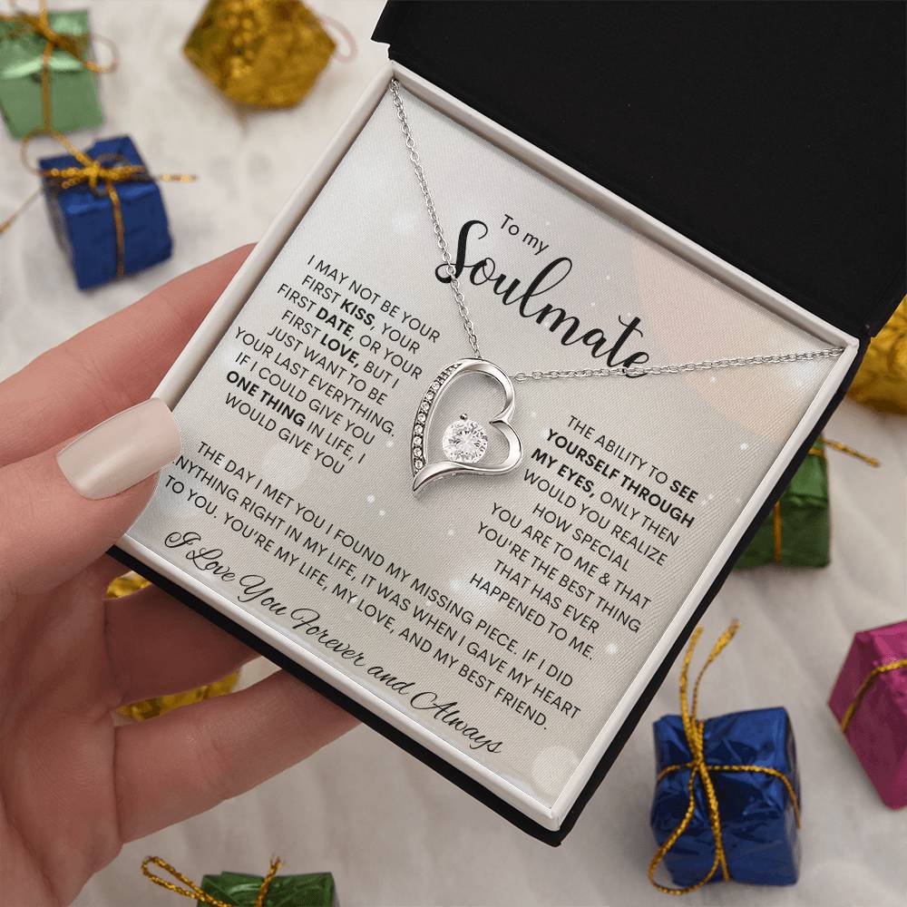 To My Soulmate | I Love You, Forever & Always - Forever Love Necklace