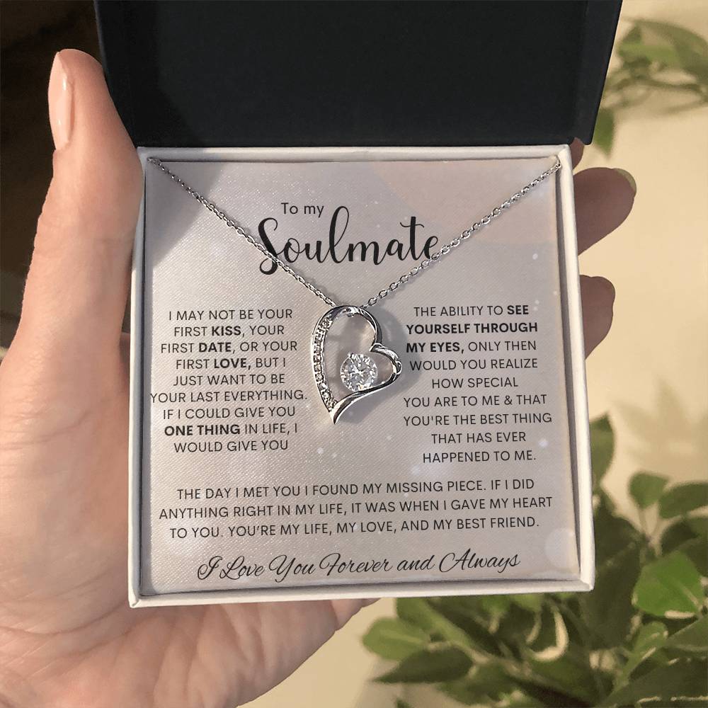 To My Soulmate | I Love You, Forever & Always - Forever Love Necklace