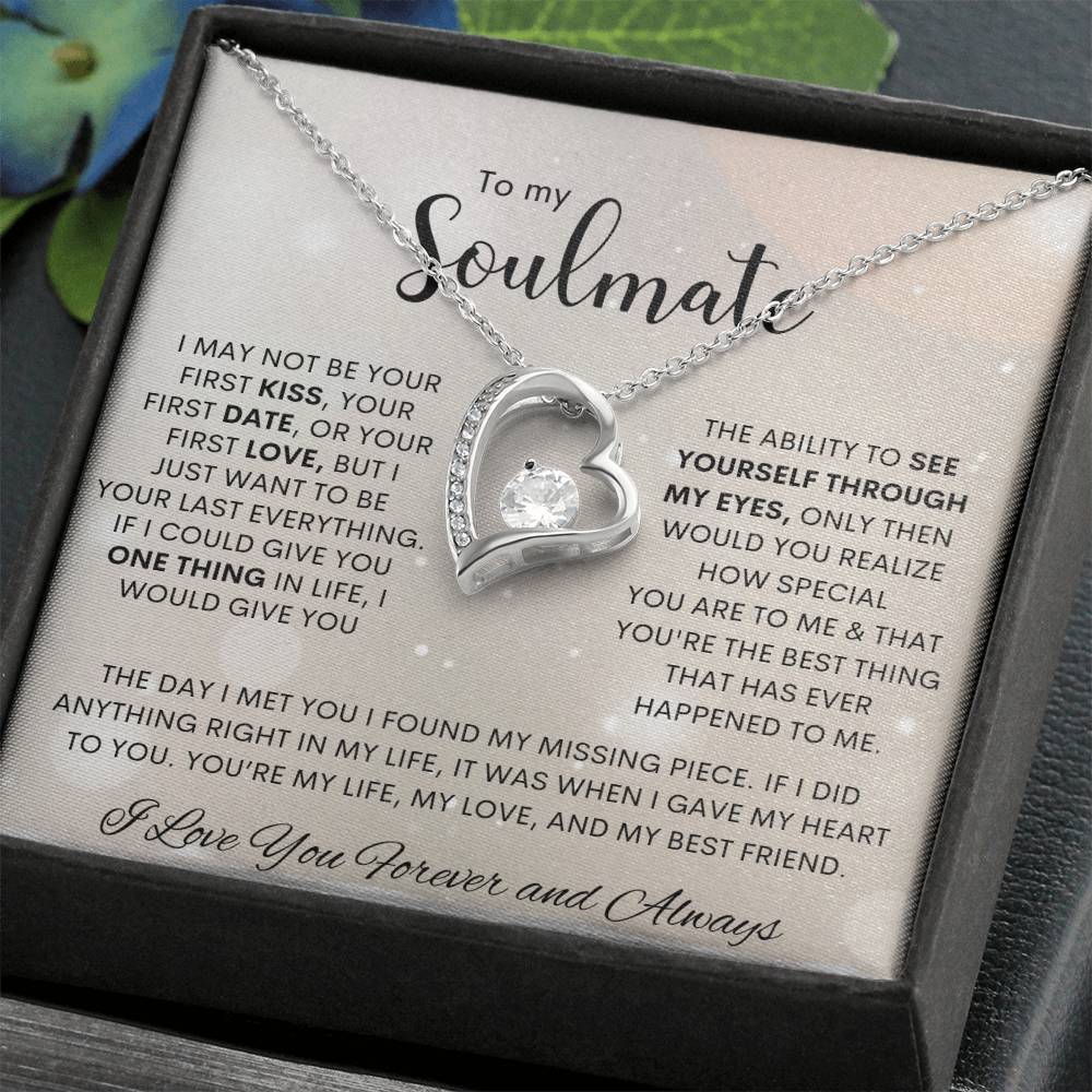 To My Soulmate | I Love You, Forever & Always - Forever Love Necklace