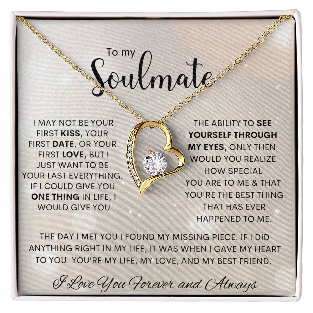 To My Soulmate | I Love You, Forever & Always - Forever Love Necklace