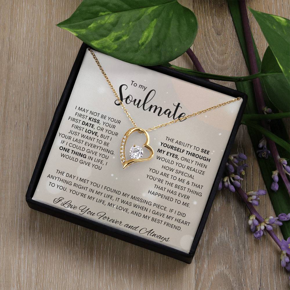 To My Soulmate | I Love You, Forever & Always - Forever Love Necklace