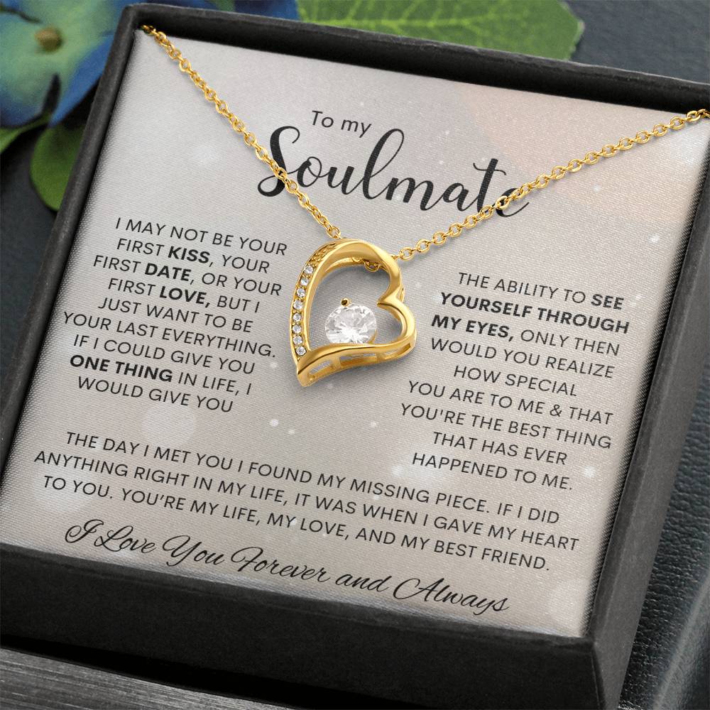 To My Soulmate | I Love You, Forever & Always - Forever Love Necklace