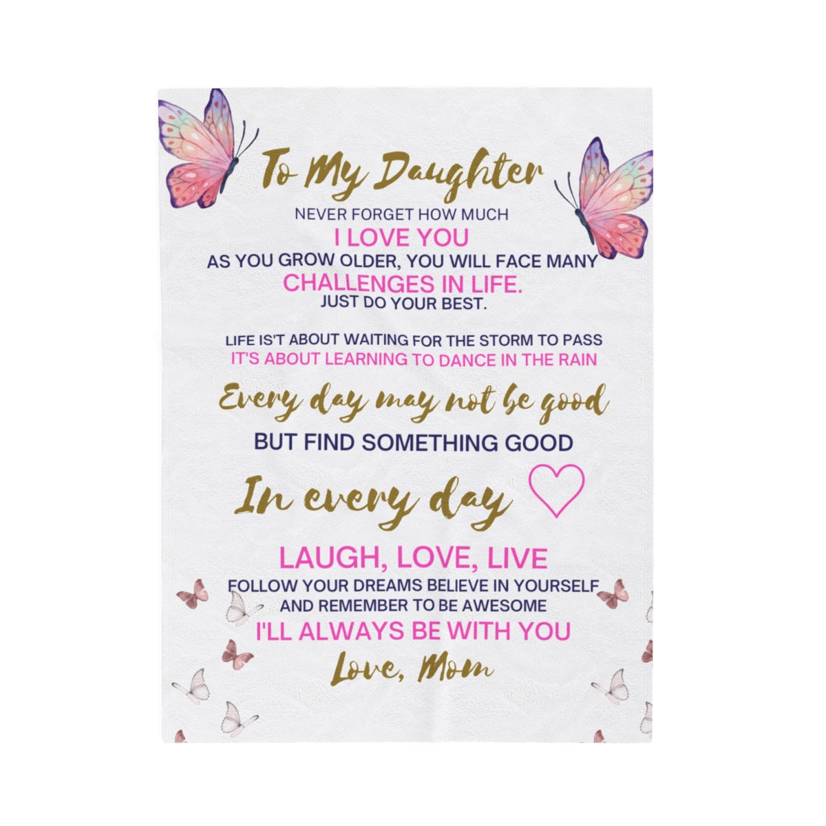 Custom Personalized Velveteen Plush Blanket 50x60