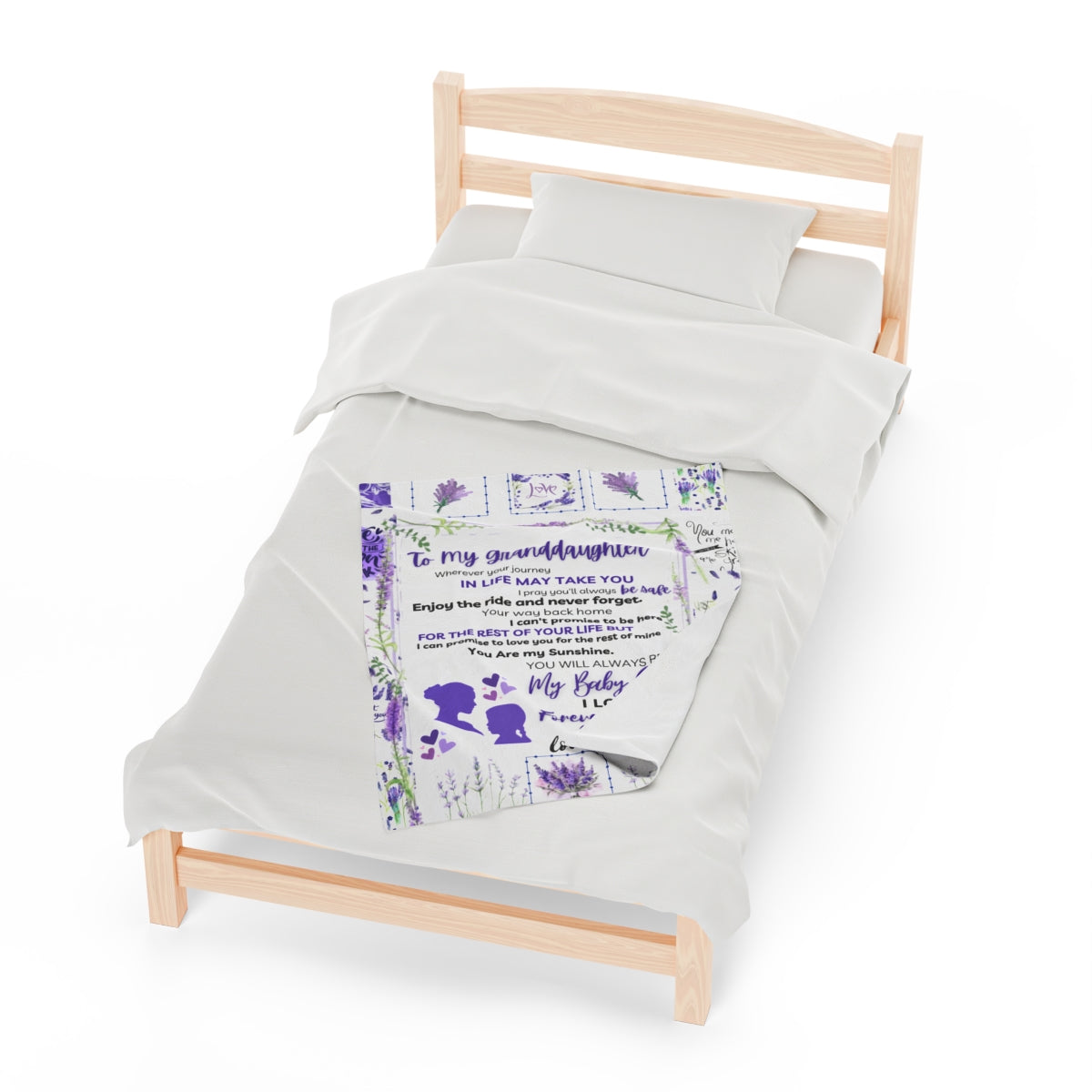 Custom Personalized Velveteen Plush Blanket