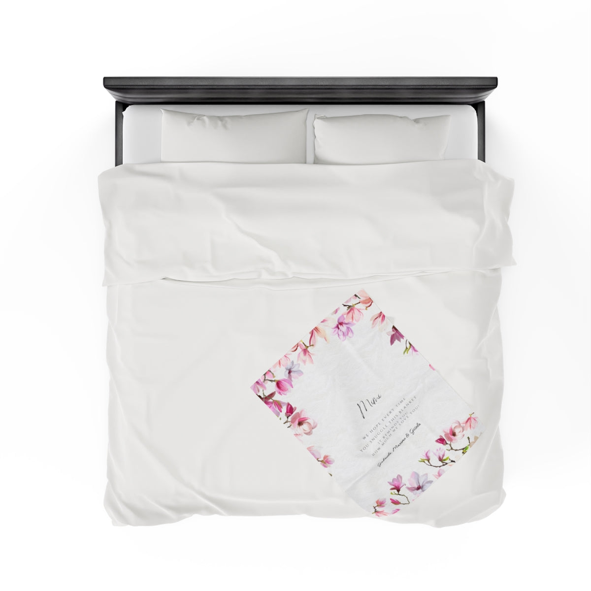 Custom Personalized Velveteen Plush Blanket Mimi