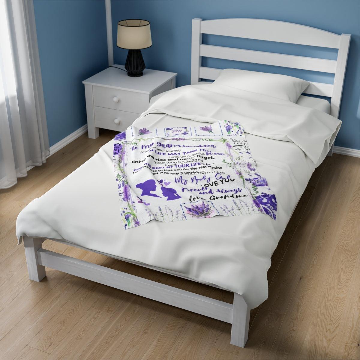 Custom Personalized Velveteen Plush Blanket