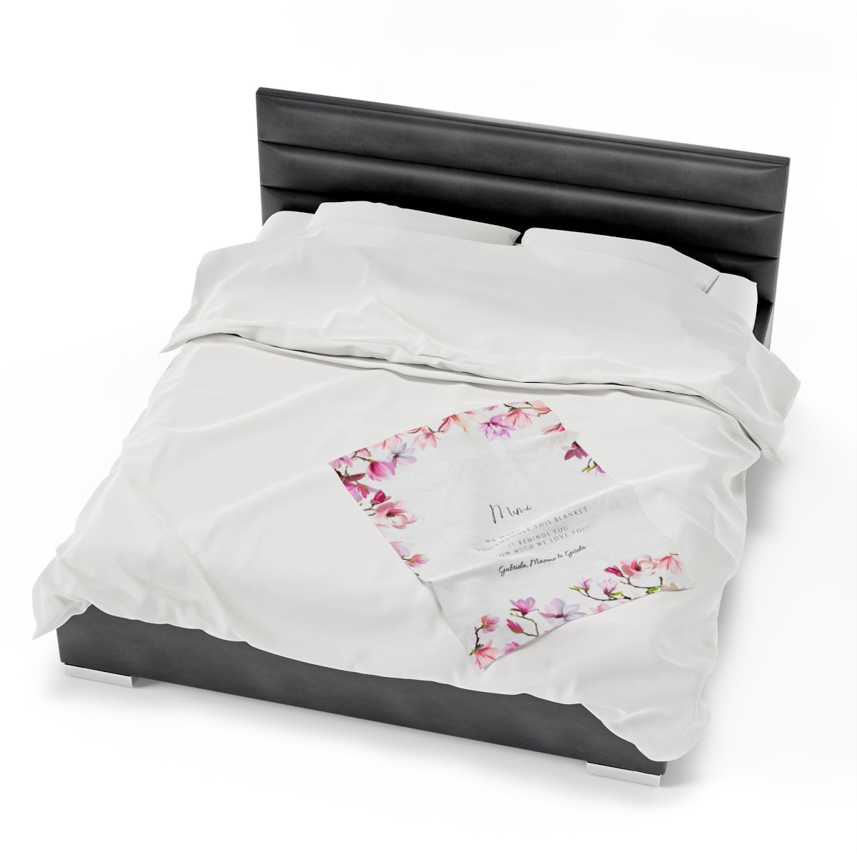 Custom Personalized Velveteen Plush Blanket Mimi