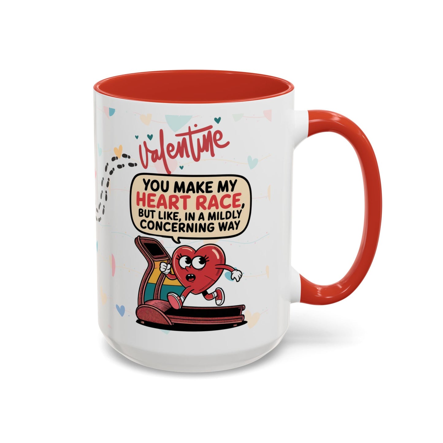 Heart Race Accent Coffee Mug (11, 15oz)