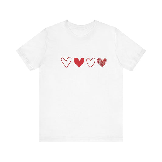 4 Heart Unisex Jersey Short Sleeve Tee
