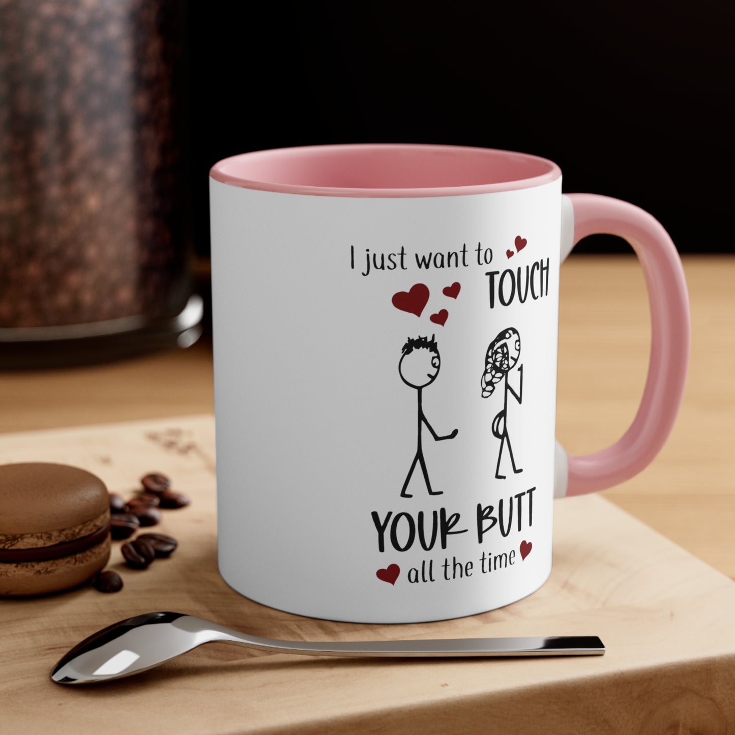 Valentine's Day I Love Your Butt Mug -Funny gift for boyfriend, husband and fiance. 11oz Ceramic Mug