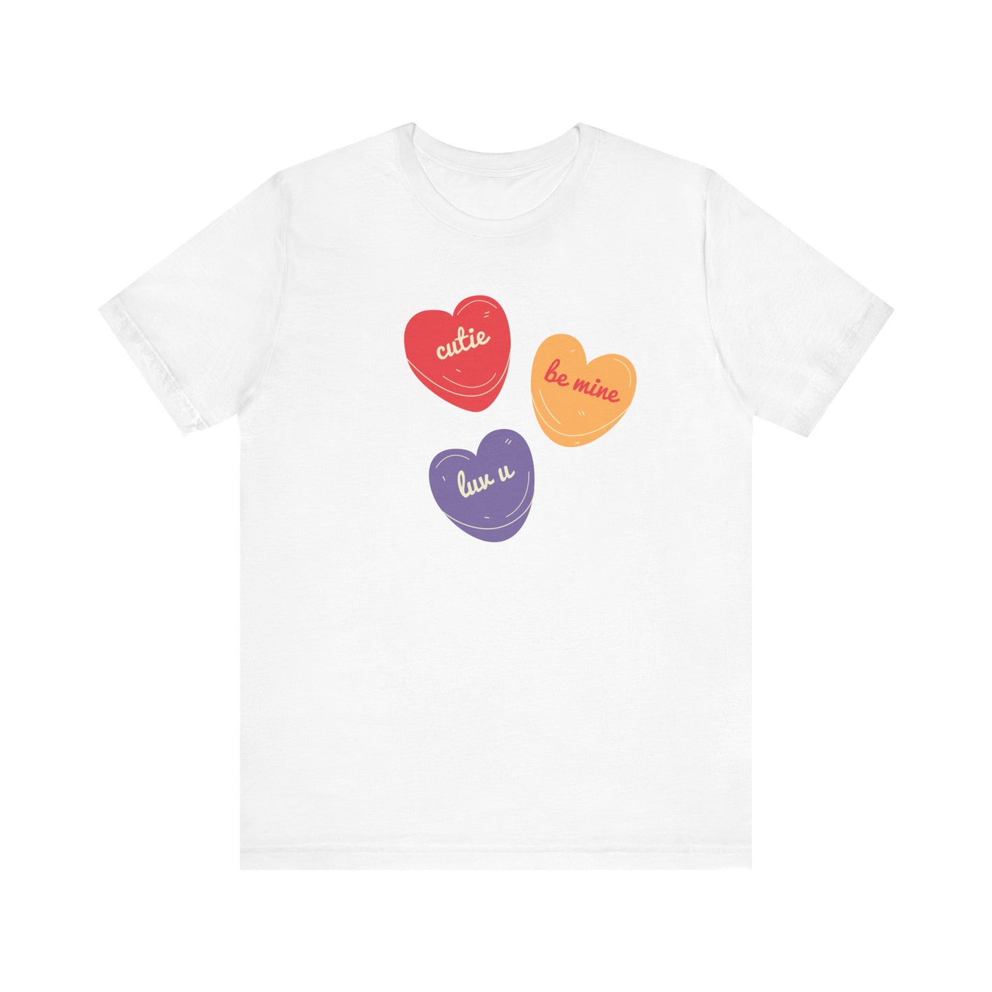 Cutie Valentines Candy Unisex Jersey Short Sleeve Tee