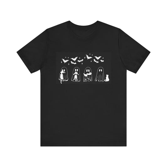 Unisex Halloween Tshirt Boo Kitty