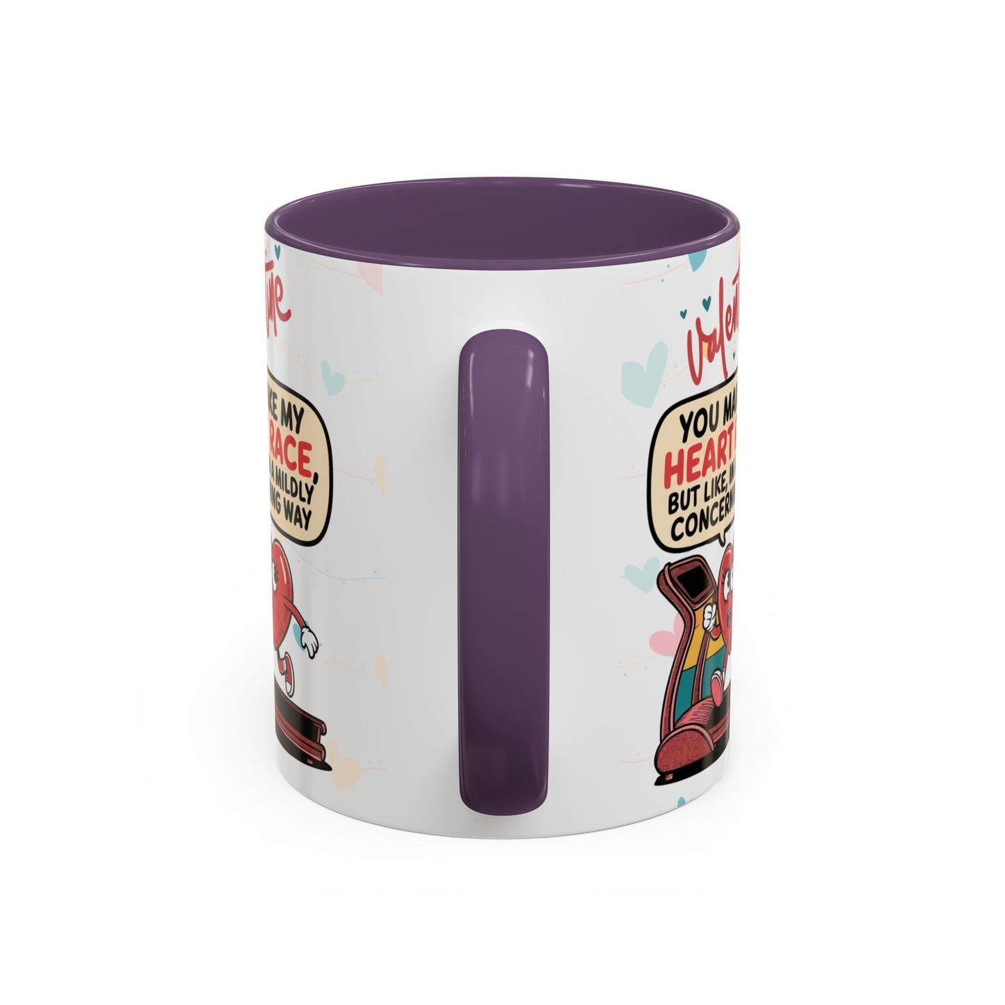 Heart Race Accent Coffee Mug (11, 15oz)
