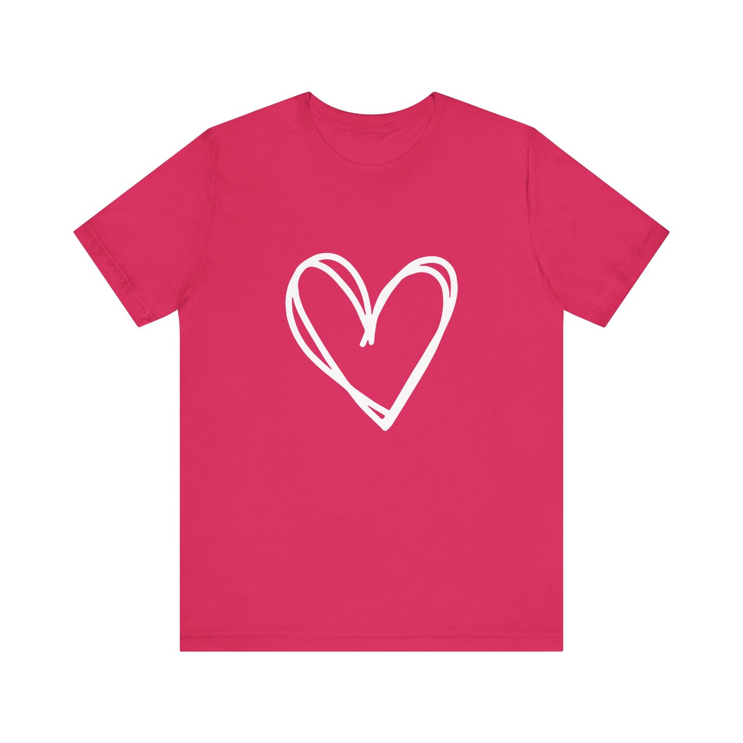 Heart Outline Unisex Jersey Short Sleeve Tee