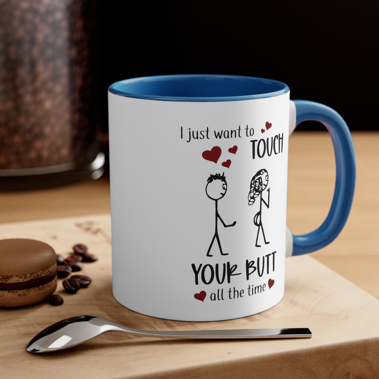 Valentine's Day I Love Your Butt Mug -Funny gift for boyfriend, husband and fiance. 11oz Ceramic Mug